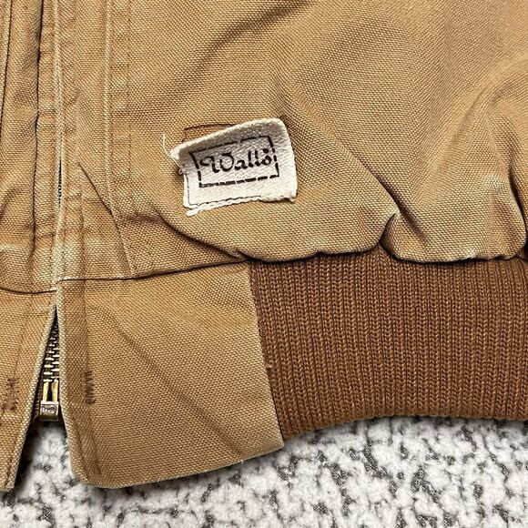 VTG Walls Outdoors Vest Mens XL Brown Duck Hooded Full-Zip Thermal Lined USA - Picture 7 of 14